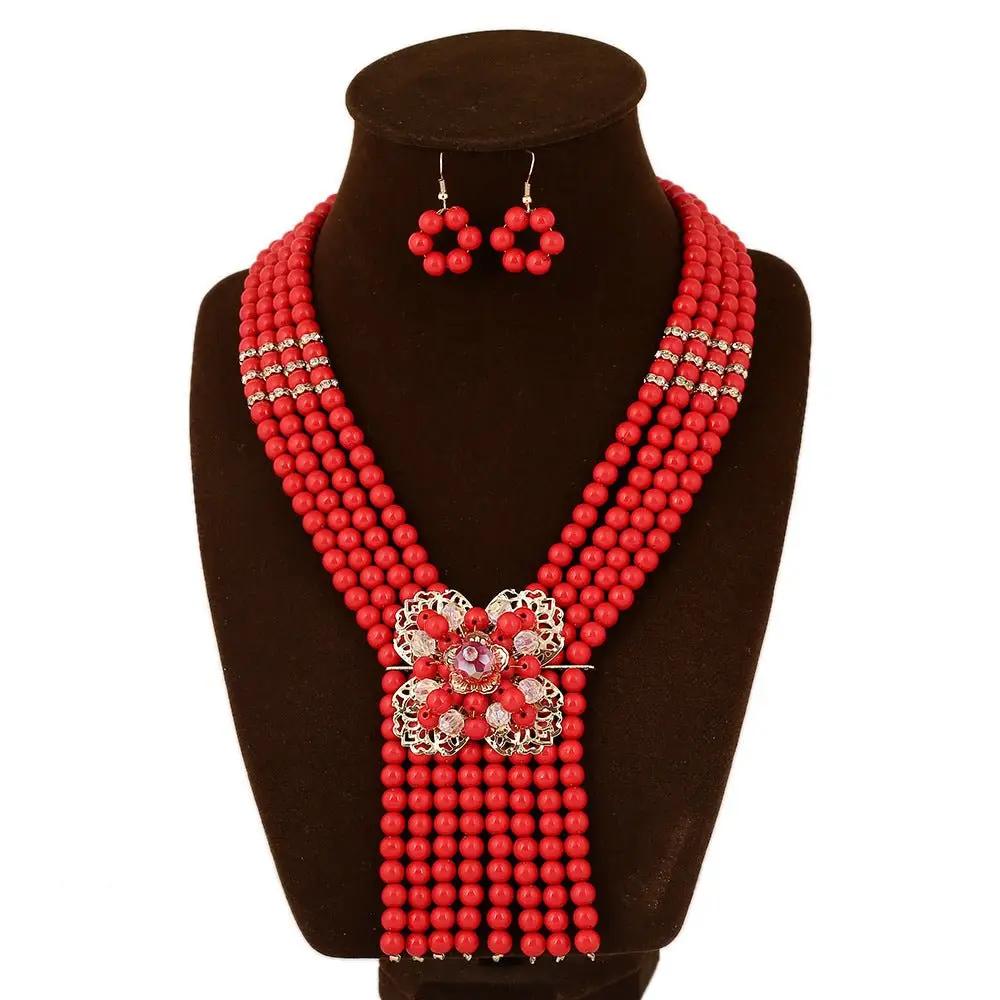 OMARI Set Bridal Necklace Bracelet Two Piece Set - KAYLUZ LTD