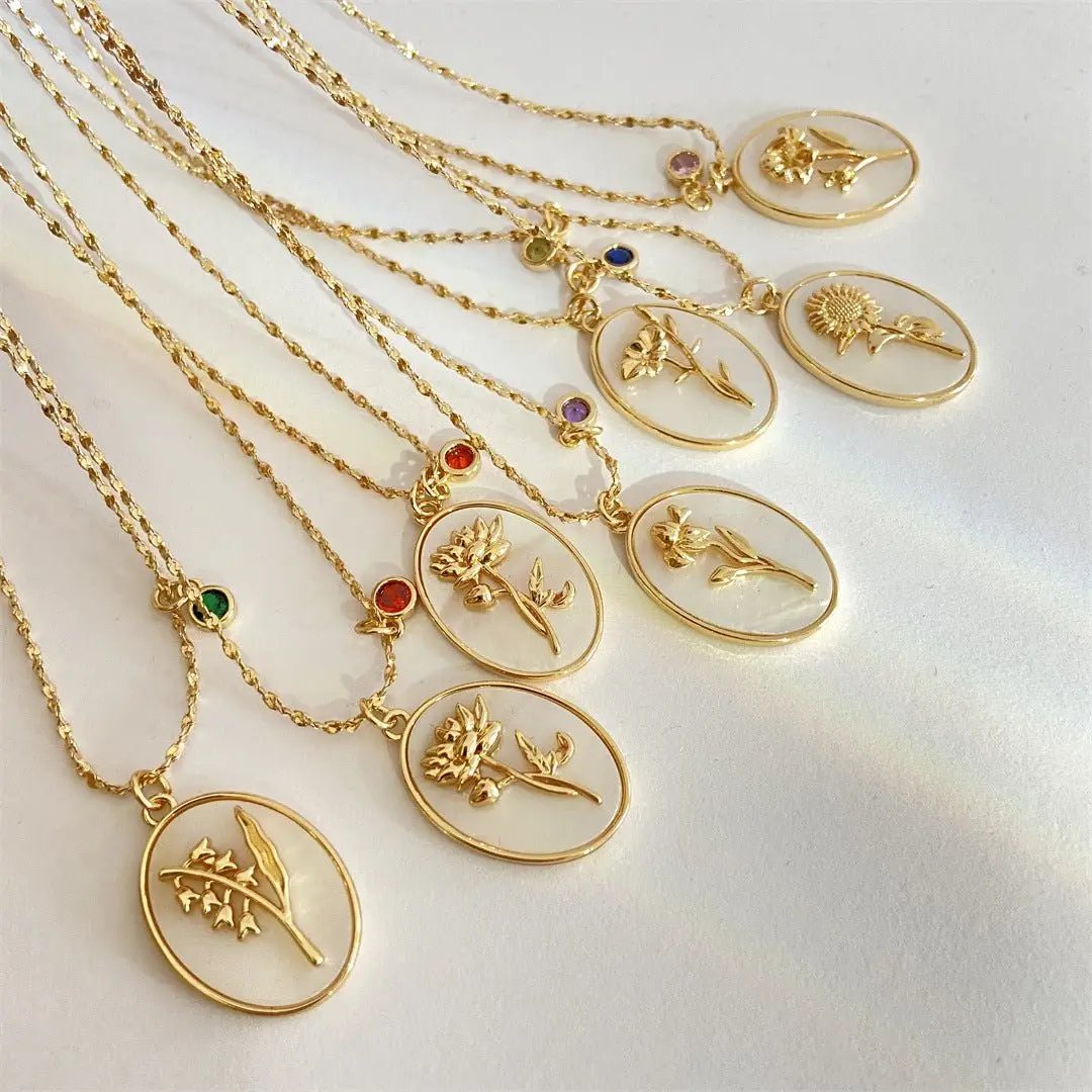 Vintage Flower Pearl Necklace - KAYLUZ LTD