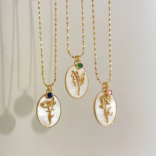 Vintage Flower Pearl Necklace - KAYLUZ LTD