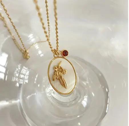 Vintage Flower Pearl Necklace - KAYLUZ LTD