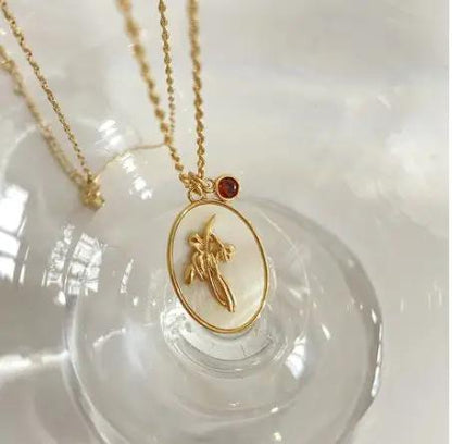 Vintage Flower Pearl Necklace - KAYLUZ LTD